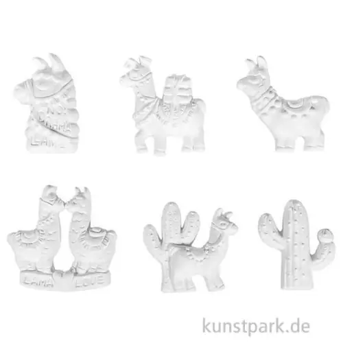 Preisknaller Gießform - Lamas, 6 Motive, 5-8,5 x 6,7-8 cm