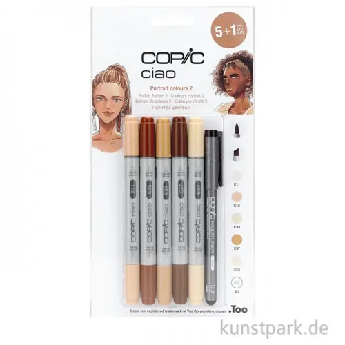 COPIC ciao Set 5+1 - Portrait 2 Geld-Zurück-Garantie