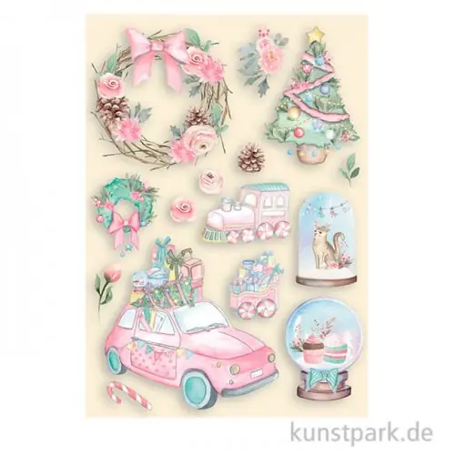 Stamperia Wooden Shapes - Christmas Rose, DIN A6 Heißes Angebot