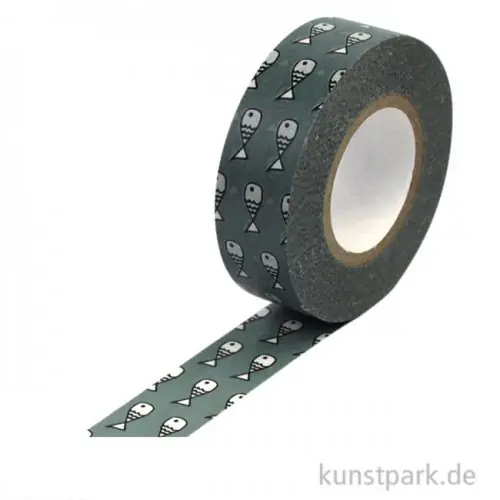 Angebot Motiv-Klebeband Washi Tape - Fische, 15 mm, Rolle 15m