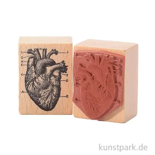 Stempel - Herz anatomisch, 3 x 4 cm Saisonangebot