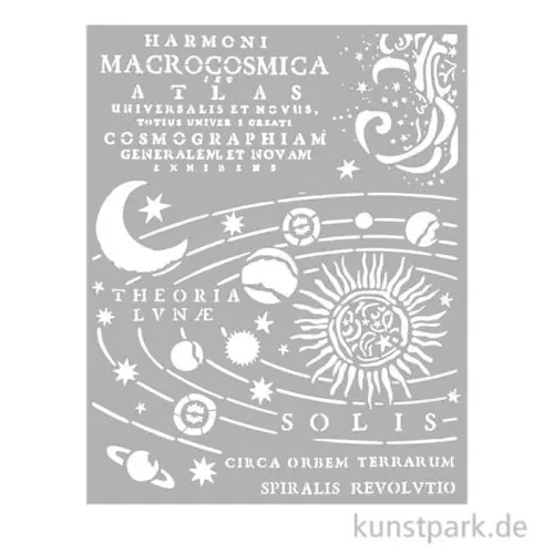 Stamperia Schablone - Fortune Constellation, 20 x 25 cm Im Trend