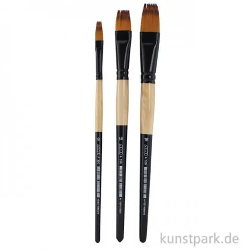 Neuheit Öl- und Acrylmalpinselset A350, 3 Doppelpinsel