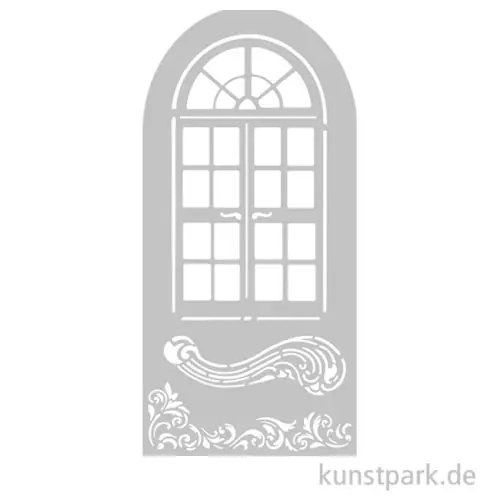 Kostenloser Versand Stamperia Schablone - Masquerade Window, 12 x 25 cm