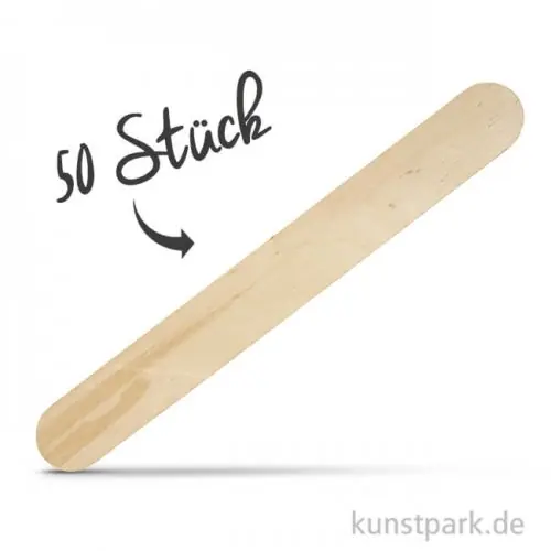 Ab Werk Lutscherstiele 20 cm, Breite 25 mm, 50 Stück