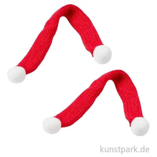 Miniatur Schal, Rot, ca. 15 cm, 2 Stück Neu