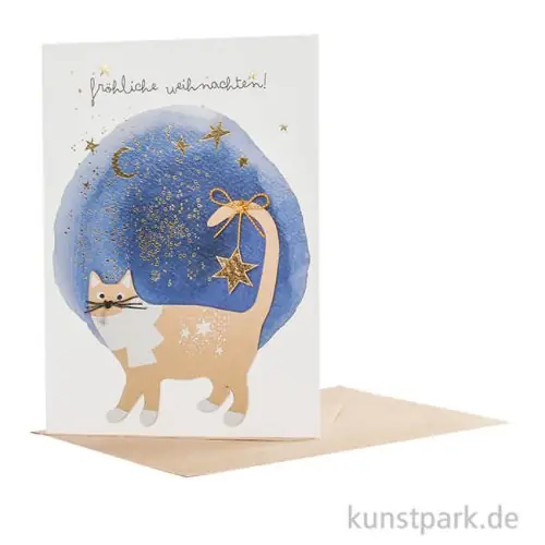 Good old friends - Crazy Cat Winterkarte, Fröhliche Weihnachten Letzte Chance