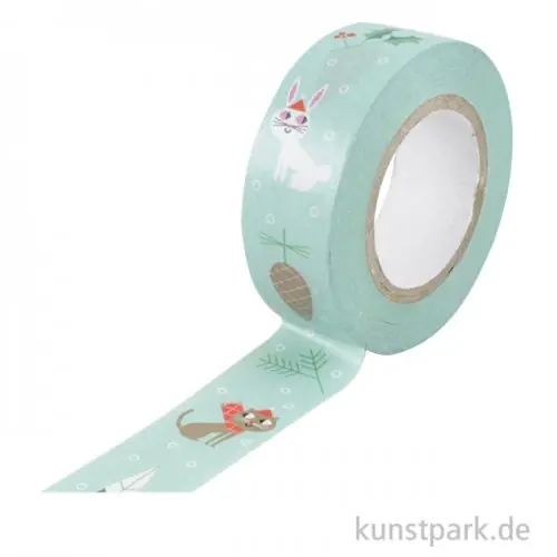 Kostenfreie Lieferung Washi Tape - Christmas is in the Air, Mint mit Weihnachtsmann, 10 m