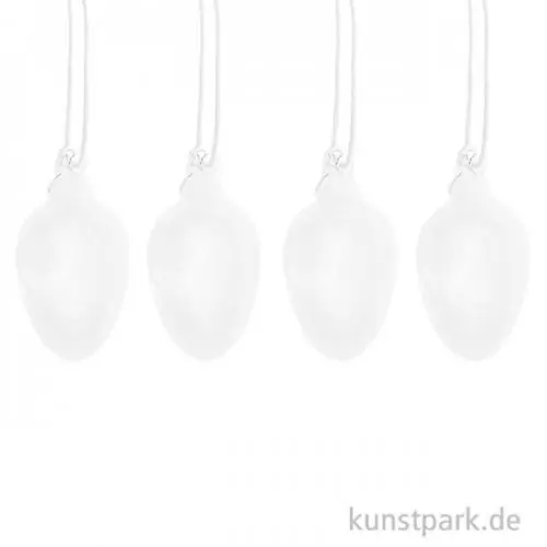 Geld-Zurück-Garantie Glas Eier Klar, 4-teilig