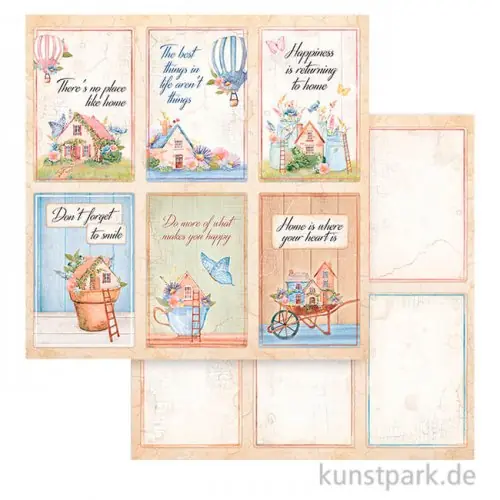 Stamperia Scrappapier - Create Happiness Welcome Home Cards, 30,5 cm Geprüft