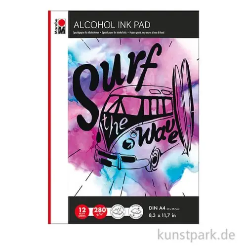 Super-Preis Marabu Alcohol Ink Pad, DIN A4, 12 Blatt, 280g