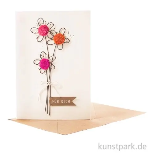 Must-Have Good old friends - PompPomkarte, Blumen, Für Dich