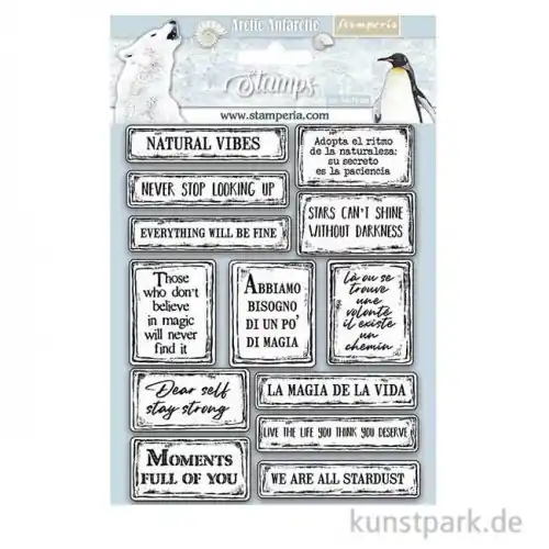 Großhandel Stamperia Natural Rubber Stamp - Arctic Antarctic Quotes