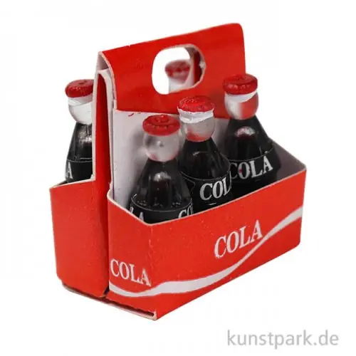 Letzte Chance Miniatur Cola Packung mit 6 Flaschen, 2,5 x 2 x 2,8 cm