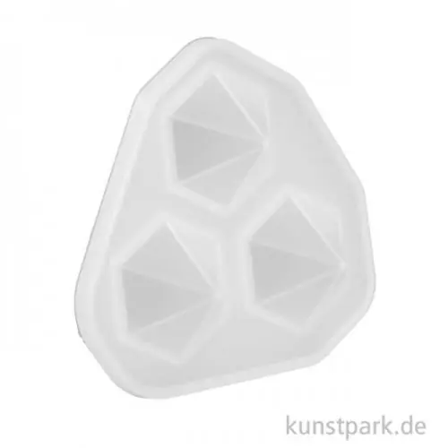 Silikon Gießform - Diamanten, 3 Motive, je ca. 2 x 1,7 x 2,9 cm Versand Am Gleichen Tag
