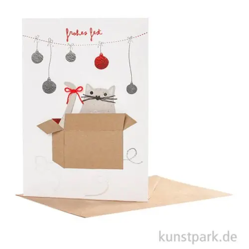Top-Seller Good old friends - Crazy Cat Winterkarte, Frohes Fest