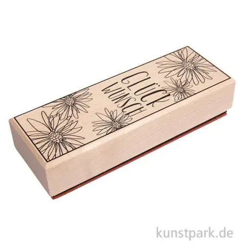 Butterer Stempel - Blütenmeer-Glückwunsch, 4 x 11 cm Top-Preis