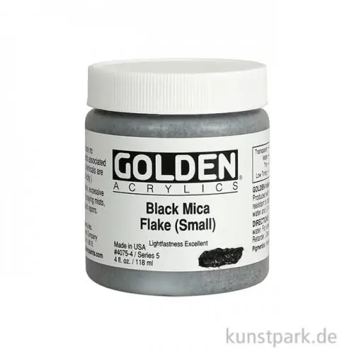 Sonderaktion GOLDEN Irisierende Acrylfarbe - 4075 Schwarze Flocken (klein), 119 ml