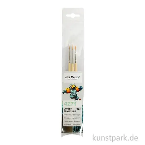Wochenendangebot da Vinci JUNIOR Miniatur Pinselset mit 3 Pinseln