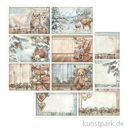 Rabatt Stamperia Scrappapier - The Owl's House 6 Postcards, 30,5 x 30,5 cm