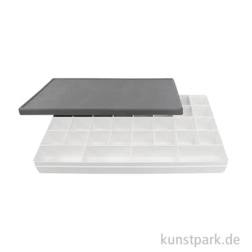 Kunststoffpalette mit Deckel, 36 Farbmulden, 29 x 16 x 2,8 cm Nur Für Kurze Zeit