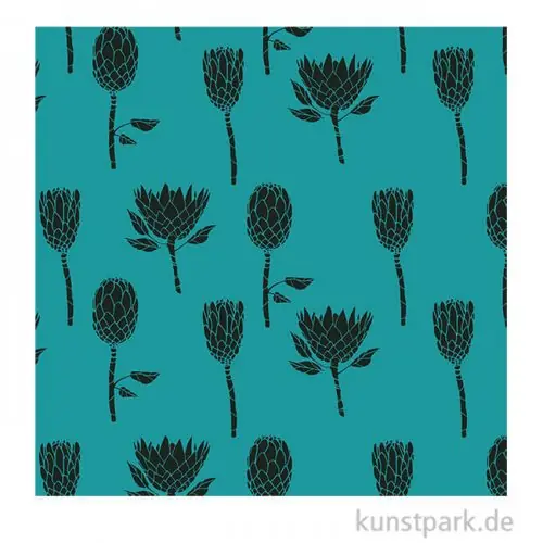Direktkauf DECOPATCH Papier 758 Blumen Türkis, 3 Stück