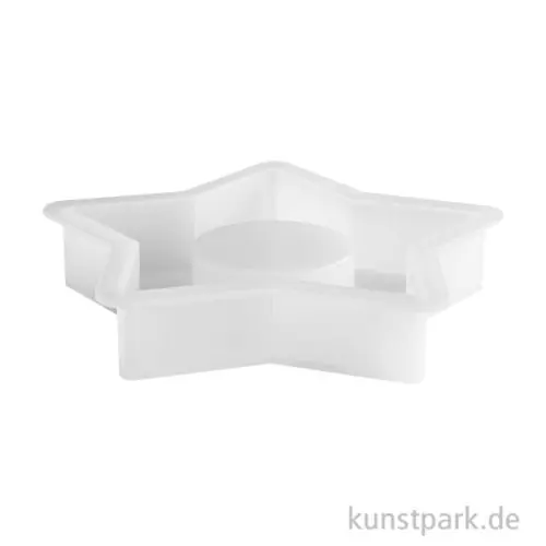 Super-Preis Silikon Gießform - Teelichthalter Stern, 11,5 x 11 x 2 cm