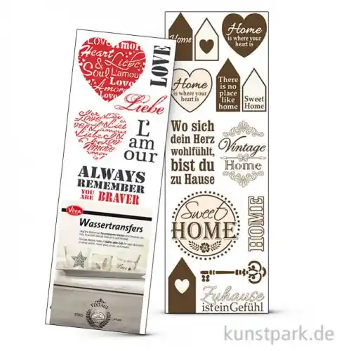 Viva Decor Wassertransfers 2er Set - Sortierung Home Top-Qualität