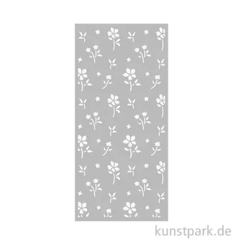 Echt Stamperia Schablone - Family Small Flower Pattern, 12 x 25 cm
