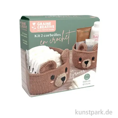 Aktuell DIY Häkelset - Körbe häkeln, Bärenmotiv
