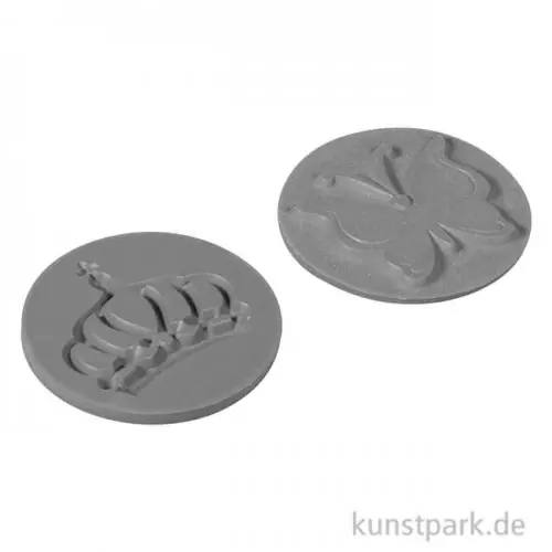Must-Have Gießform Label - Schmetterling + Krone - 30 mm, 2 Stück