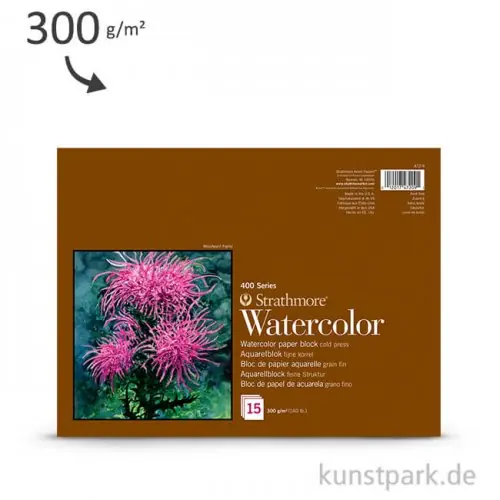 Strathmore Artist Paper 400 - Aquarellpapier, 15 Blatt, 300g Mega-Angebot