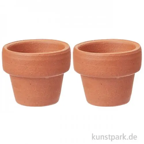 Mini Blumentopf, 1,5 cm, 2 Stück Neuheit