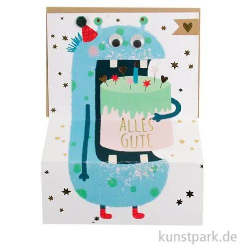 Good old friends - Monsterkarte, Alles Gute, Blaues Monster Mengenrabatt