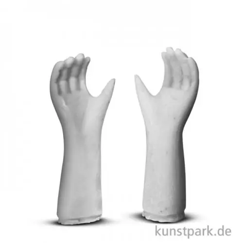 Powertex Gipsfigur Männerhände 7 cm Preisreduziert