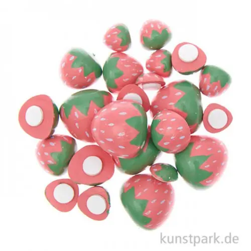 Holzsticker Erdbeere, 24 Stück Ab Werk