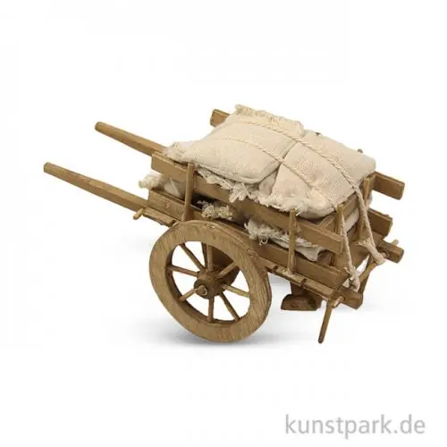 Miniatur Marktkarren mit Stoffen 12,5x8x7 cm Kostenloser Versand