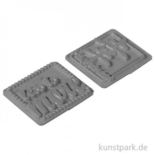 Seifenstempel - Happiness + less is more - 25x30 mm, 2 Stück Kostenloser Versand