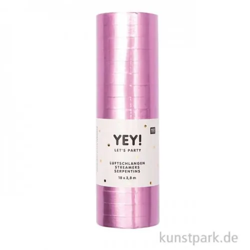 Luftschlangen - Rosa matt Kostenloser Versand