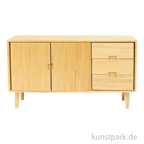 Miniatur Sideboard, Esche Modern, 13 x 3,8 x 7 cm Mengenrabatt