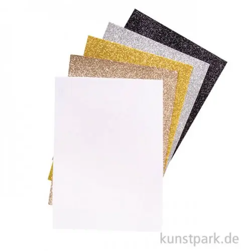 Großhandel Glitzer-Filz - Metallic, 5 Stück