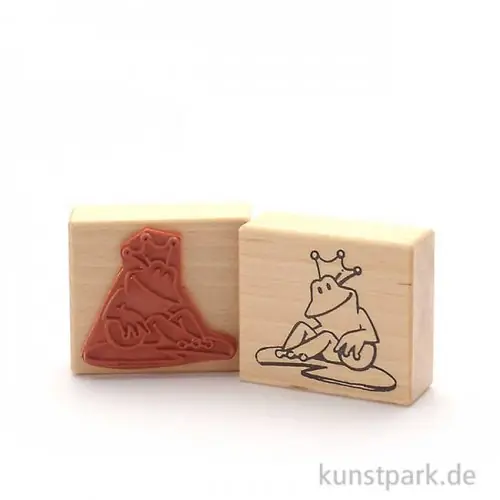 Stempel - Froschkönig mit goldener Kugel, 6x7 cm Sofort Bestellen