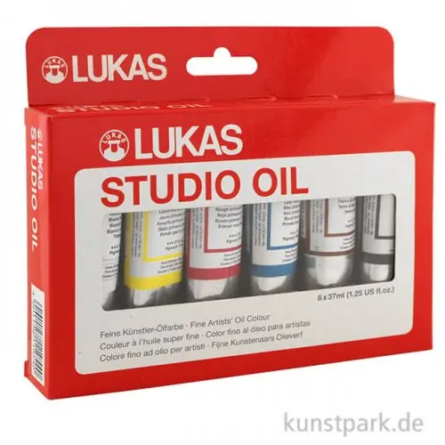Knallerangebot Lukas STUDIO Ölfarben - Set mit 6 Tuben, je 37 ml