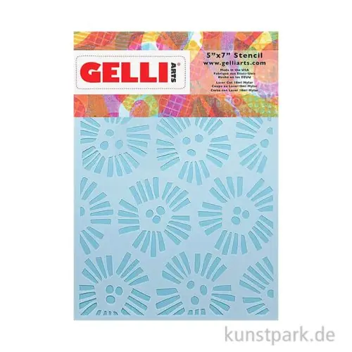 Gelli Arts - Stencil, Abstract Flower, 12,7 x 17,8 cm Knallerangebot