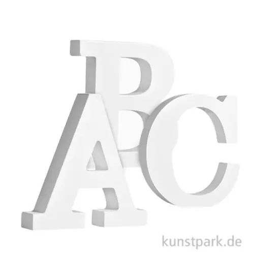 Schnäppchen Buchstaben aus MDF Holz, Weiß, Höhe 11 cm, Stärke 2 cm