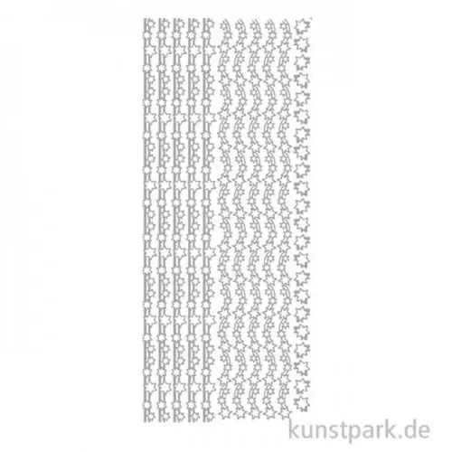 Direktkauf Kreativ Sticker - Sterne 2, Silber, 10 x 23 cm