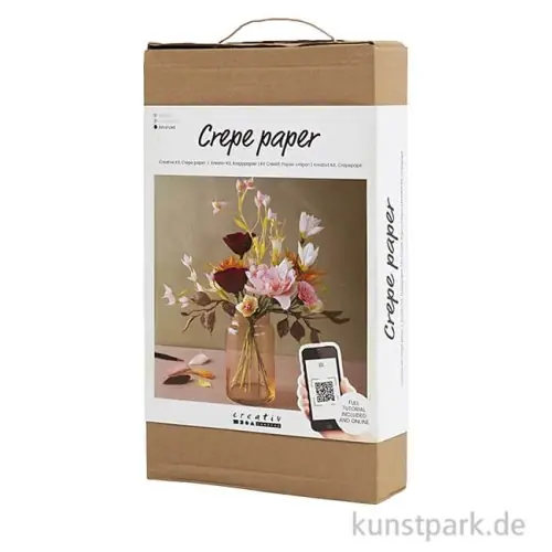 Bastelset - Blumenstrauß aus Krepppapier Kostenloser Rückversand