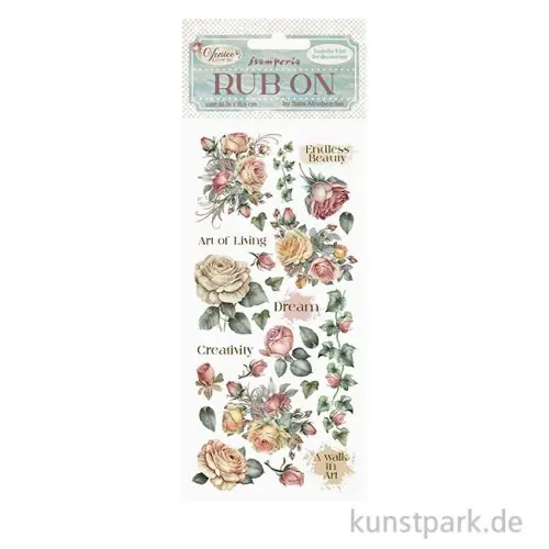 Online Kaufen Stamperia Rub On Transferfolie - Venice City of Art Roses