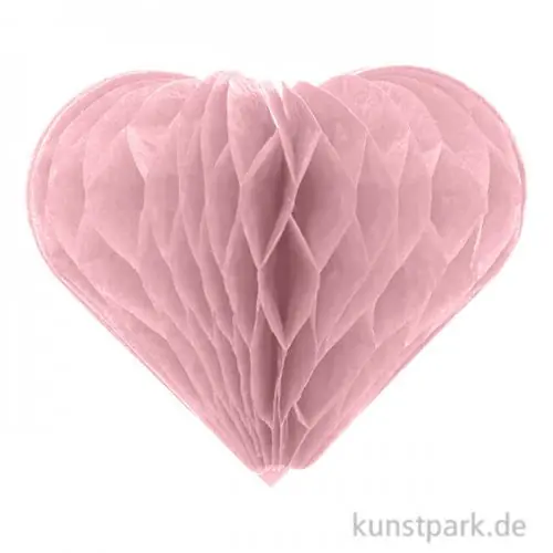 Wabenpapier Sticker - Herzen, Rosa Limited Edition