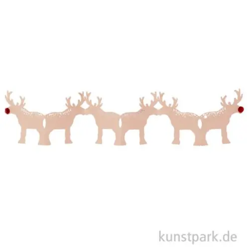 Good old friends - Rentier Tischgirlande, Natronkarton Handgefertigt